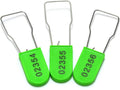 1000pcs Security Metal Wire Padlocks, Plastic Security Seals Disposable Anti-Tamper Tag Locks with Numbered Anti Tamper Tag Hasps (Green, 1000pcs) by Rasunkae