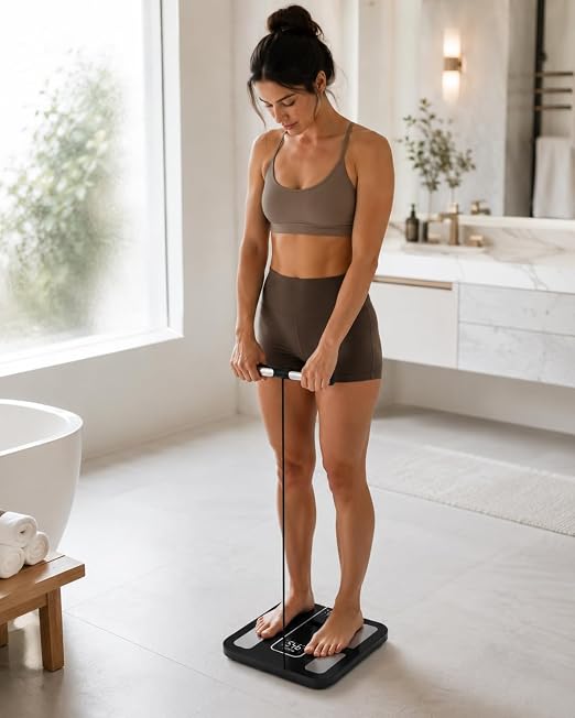iHome 8 Electrode Smart Scale for Body Weight — Smart Scale with BMI, Body Fat, Muscle Mass, 56 Composition Metrics, Heart Rate, Bluetooth, 397lb - Image 7