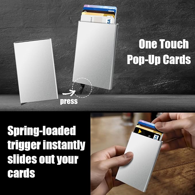 FurArt Slim Minimalist Wallet RFID Credit Card Holder for Men | slim minimalist compact rfid id window thin - Image 2