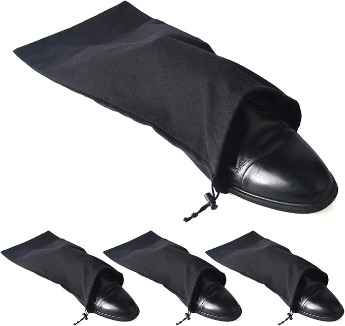 PlasMaller Shoe Storage Bags 100% Cotton with Drawstring for Men and Women for Travel Protecting and Storing Shoes by PlasMaller