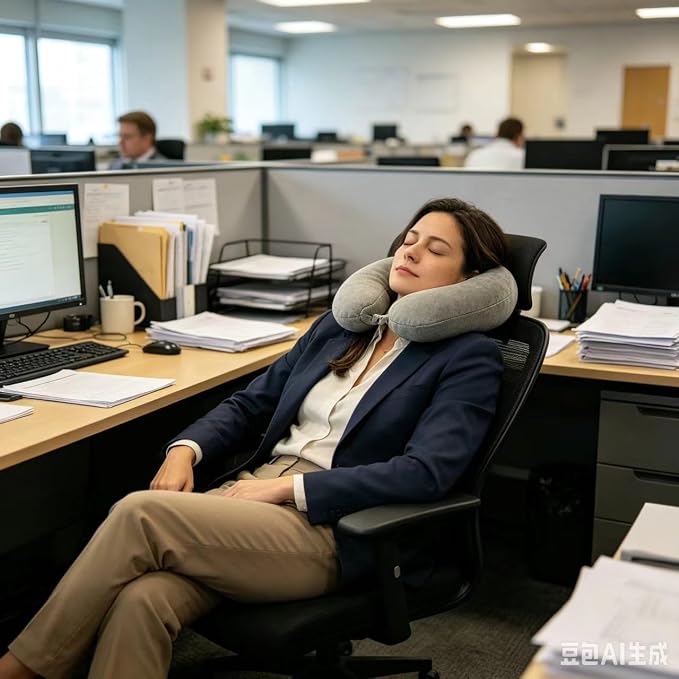 Travel Pillow, 100% Pure Memory Foam Neck Pillow, Suitable for Airplanes, Cars, Trains, Office Naps, Home Lounge Chairs, Removable and Washable Pillow Cover (Gray) - Image 5