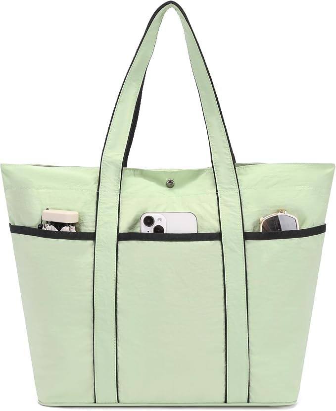 Corduroy Tote Bag for Women Crossbody Bags Lightweight Handbags Shoulder Bag with Zipper Pockets for Work Shopping by AMXNX