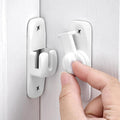 Matte White Barn Door Latches,90/180 Degree Gate Lock_B | Zinc Alloy Right Angle Door Lock Latch,Flip Gate Latches,Sliding Door Latch Lock,for Cabinets,Fence Gates,Pet Cage by INIRET