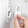 3 Packs Matte White Barn Door Latches,90/180 Degree Gate Lock_B | Zinc Alloy Right Angle Door Lock Latch,Flip Gate Latches,Sliding Door Latch Lock,for Cabinets,Fence Gates,Pet Cage by INIRET