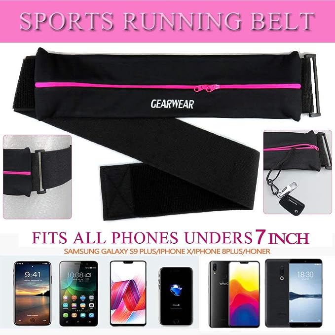 Running Belt | Runner Fanny Pack for Women and Men | Adjustble Waist Band Pack for Storage Phone - Image 3