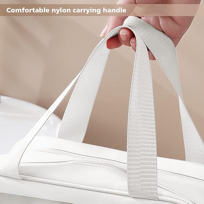 DAPOWER Travel Toiletry Bag for Women and Men, Matte Translucent Toiletry Bag with Handy Handle, Makeup Cosmetic Organizer Bag for Travel Toiletries Accessories (White-XL) - Image 6