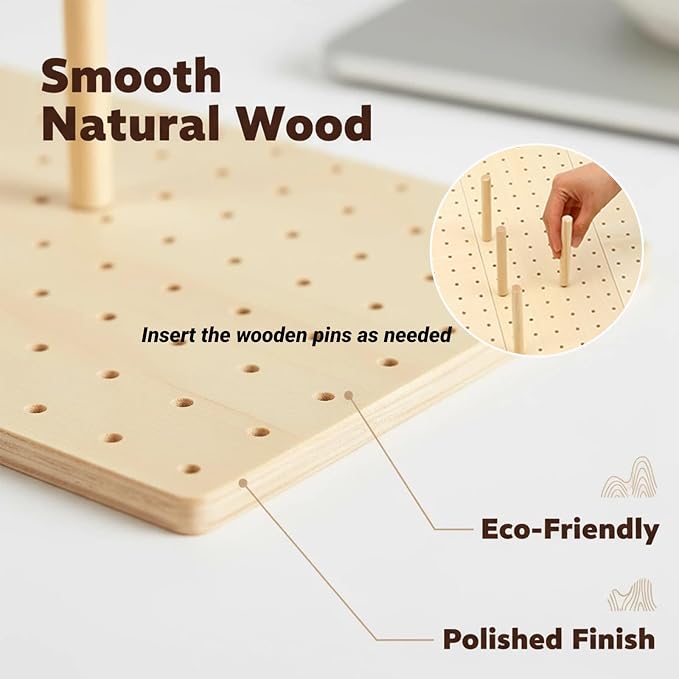 Wooden Pegboard Drawer Organizer for Kitchen - 3 Pack Adjustable Drawer Organizer with 24 Pegs Wooden, Drawer Organizer Kitchen Utensils, Wood Drawer Organizers for Kitchen Countertops & Deep Drawe - Image 5
