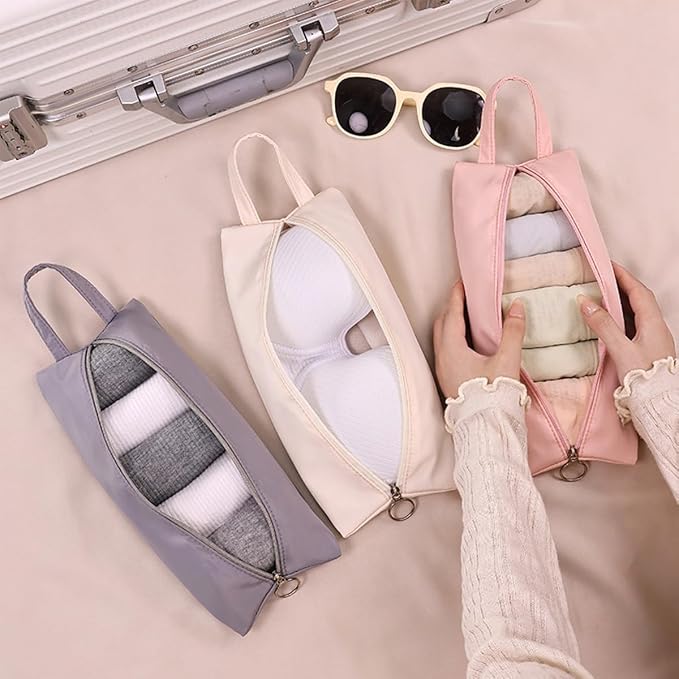 3Pcs Travel Underwear Organizer Bag Portable Clothes Pouch for Travel Organizer Pack Cube for Lingerie Socks - Image 3