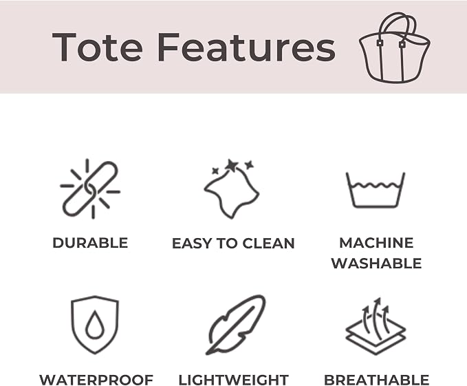 POPUPS Large Neoprene Tote Bag for Women - Everyday Designer Handbag for Travel Work and Beach with Pockets and Zipper Pouch - Image 7