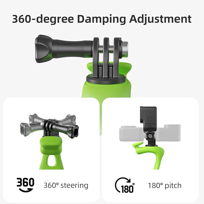 TELESIN Camera 360 Strap Mount Flexible Wrap Band Bike Motorcycle Handlebar Tube Roll Bar Stick Pole Ski Pole Mount for DJI Osmo Pocket 4, DJI Action/Osmo 360/Osmo Nano,Go Pro Hero,Akaso,Insta360 - Image 3