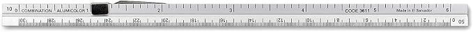Alumicolor 3611-1 Aluminum Combination Pocket Scale With Clip, 6IN, Silver - Image 2