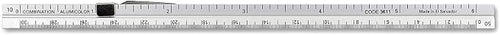 Alumicolor 3611-1 Aluminum Combination Pocket Scale With Clip, 6IN, Silver - Image 2