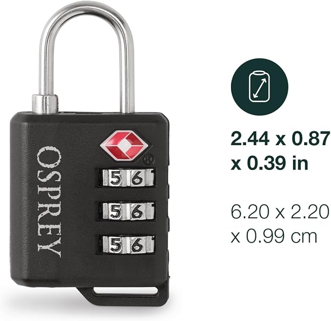 Osprey TSA Approved Luggage Lock, Black - Image 2