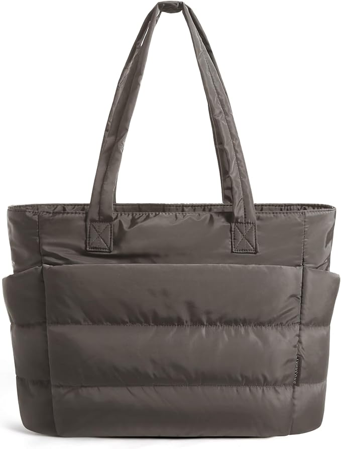 BAGSMART Tote Bag for Women, Lightweight Puffy Tote Bag with Compartments Shoulder Bag Handbag for Travel, Work, Gym | Lightweight by BAGSMART