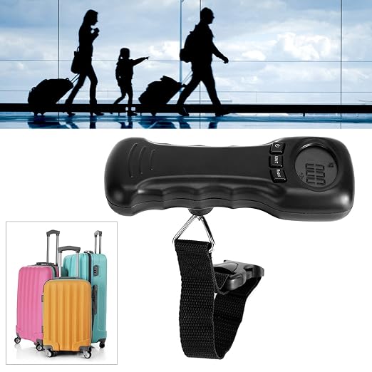 Digital Luggage Scale, 97lb Portable Travel Hanging Luggage Scale Electronic Weight Scale with LCD Digital Display for Travel Home Fair, Black, Battery Not Included - Image 2