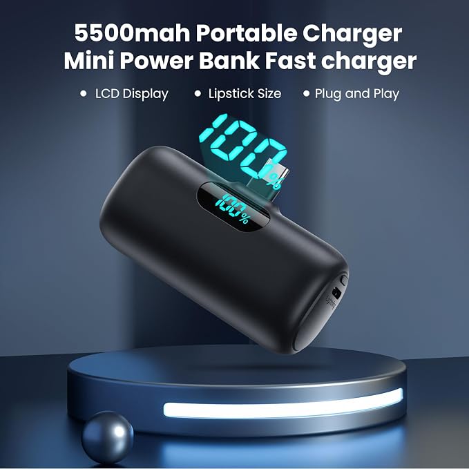 [2-Pack]Portable Charger for iPhone 17/16/15,Mini Power Bank 5500mAh PD USB C Portable Phone Charger,Travel Essential Battery Pack for iPhone 17/17 Air/16/16 pro/15/15 pro Max/Android/Samsung/Moto/LG - Image 7