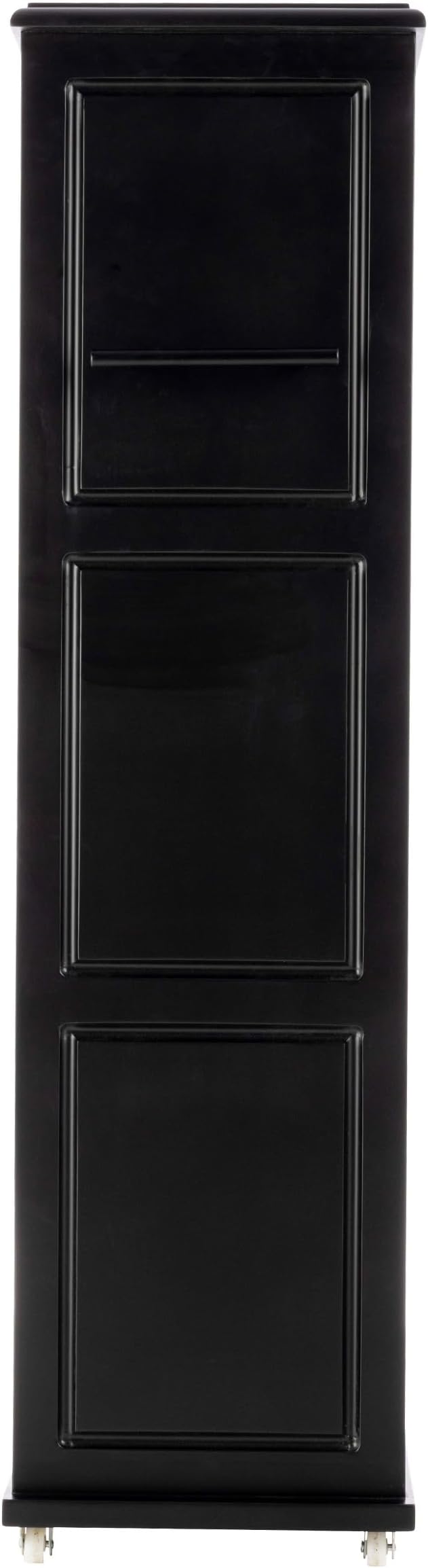 Lavish Home 3 Tier Slim Utility Rolling Storage Cart, Black, 16.7”W x 9”D | Narrow Rolling Cart Storage Organizer with Handle and Wheels for Bathroom, Laundry Room, and Kitchen, Pull-Out Home Organizer - Image 9