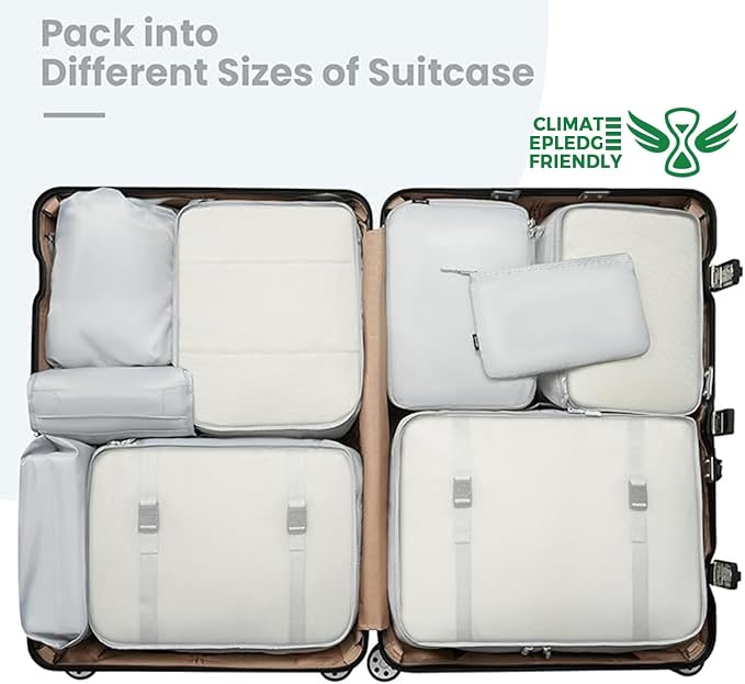 BAGAIL 6 Set/8 Set/10 Set Packing Cubes Various Sizes Packing Organizer for Travel Accessories Luggage Carry On Suitcase - Image 7