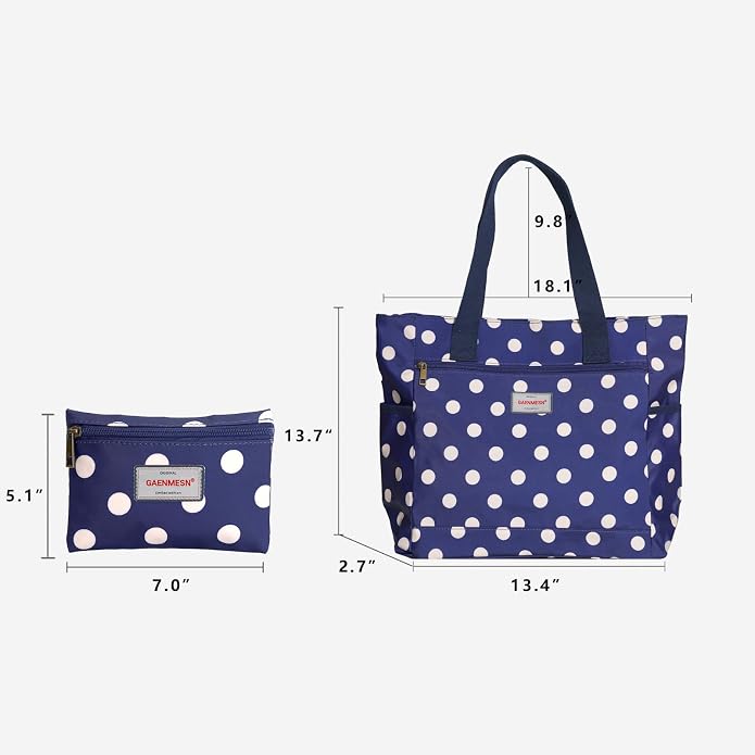 GAENMESN Women's Lightweight Waterproof Tote Bag Durable Designer Handbag with Zipper Travel Commute Everyday Use - Image 5