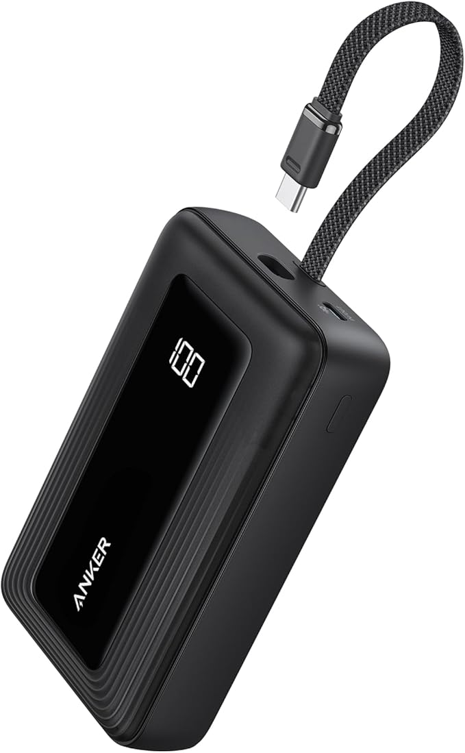 Anker Zolo Power Bank,20,000mAh 30W Portable Charger with Built-in USB-C | High-Speed Charging for iPhone 17 / 16 / 15 Series, Galaxy, and More by Unknown