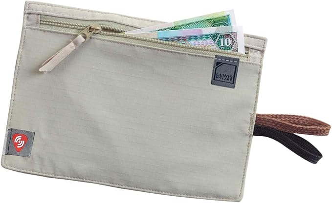 Lewis N. Clark RFID Blocking Money Belt Travel Pouch + Credit Card, ID, Passport Holder for Women & Men, Tan, One Size - Image 6