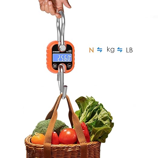 Hanging Scale Handheld 440lb/200kg Crane Scale Luggage Scale,with ABS Plastic case & Big LCD Display, Portable Digital Mini Crane Scale Fishing Scale,for Gym,Hunting,Travelling - Image 4