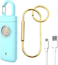 Personal Safety Alarm,Rechargeable with Keychain and LED Strobe Light,Green | USB C/Micro USB/L Easy Use and Portable, Compatible with iPhone 17/16/15/14/13/12/11/X/XR/XS/8/Android/Tablet (3.28FT) by Gartmost