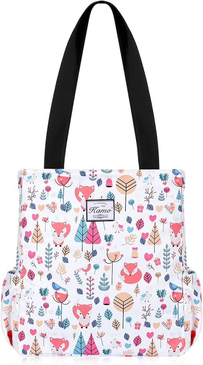 KAMO Floral Tote Bag - Waterproof Lightweight Handbags Travel Shoulder Bag for Hiking Yoga Gym Swimming Travel Beach by KAMO