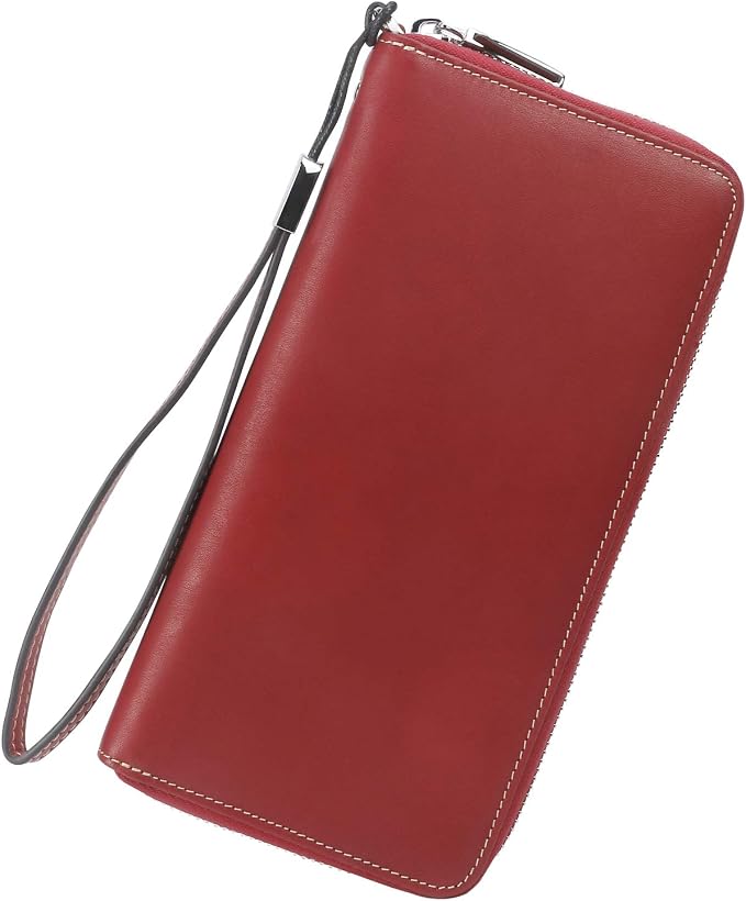 Small Compact Women Wallet RFID Blocking Genuine Leather Bifold Purse with ID Windows by Lavemi