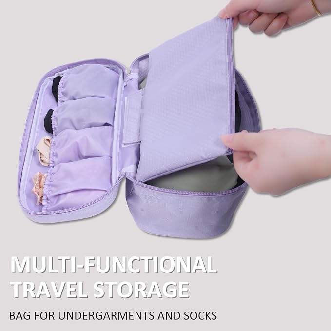 Packing Cubes for Suitcases, 5 Set Travel Luggage Organizer Bags and Storage Packing Cubes for Women Men, Purple - Image 5