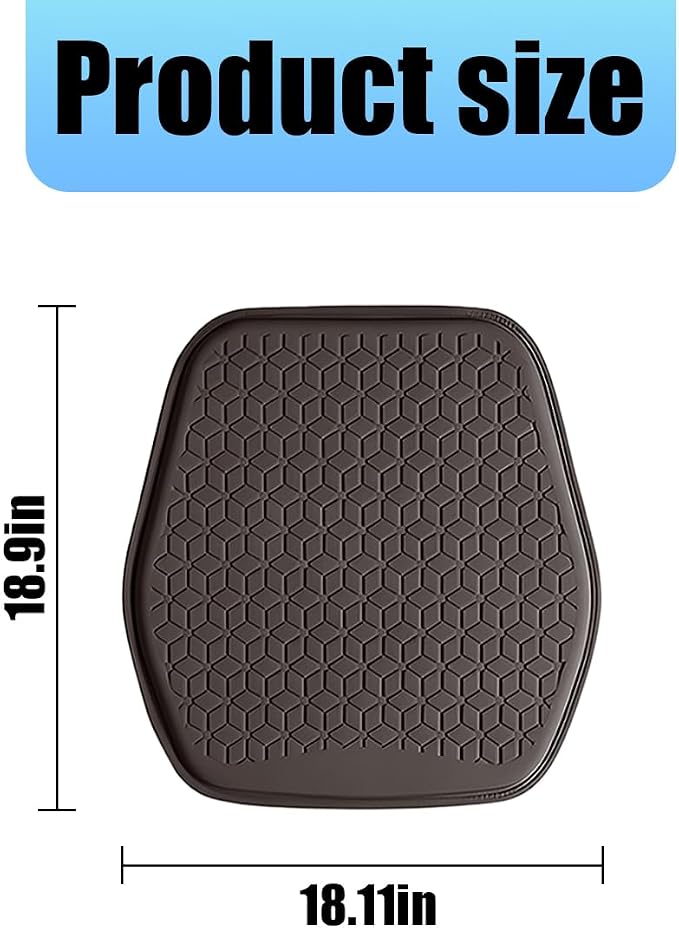 Zpana Gel Car Seat Cushion, Non-Slip Breathable Pad for Driving, Coffee | Comfortable Automotive Chair Protector Pad, Vehicle Interior Mat Cover Accessories, Universal for SUV Sedan Truck - Image 2