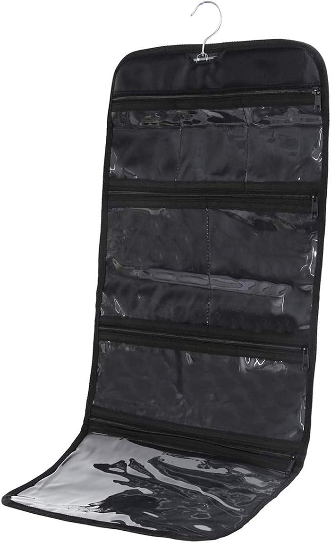 Foldable Clear Hanging Travel Toiletry Bag Cosmetic Organiser Storage by WODISON