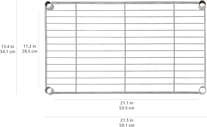 Amazon Basics 4-Shelf Steel Wire Storage Shelves for Garage, Adjustable Metal Shelving Unit, 200 lbs Per Shelf, 23.2" W x 48" H x 13.4" D, Black | Sturdy - Image 3