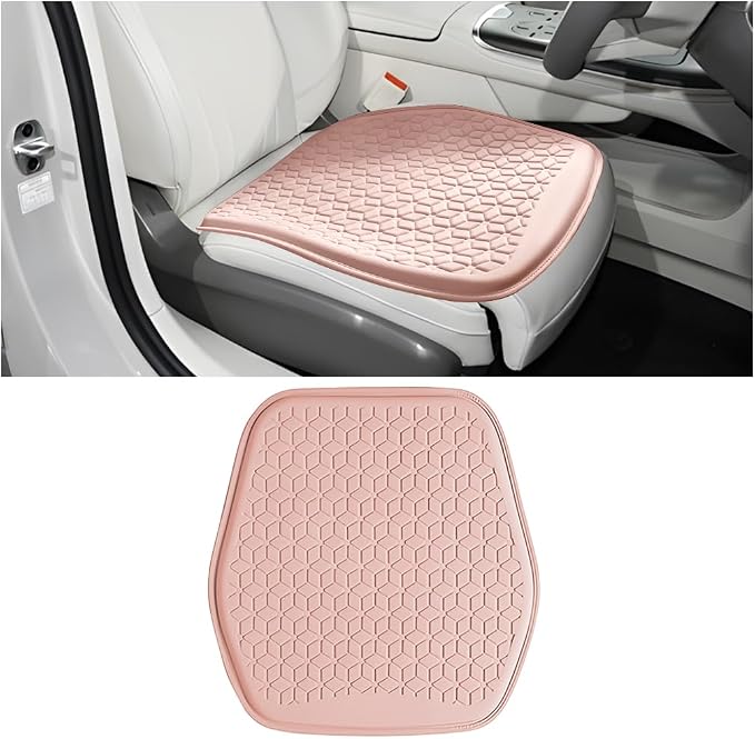 Zpana Gel Car Seat Cushion, Non-Slip Breathable Pad for Driving, Pink | Comfortable Automotive Chair Protector Pad, Vehicle Interior Mat Cover Accessories, Universal for SUV Sedan Truck by Unknown