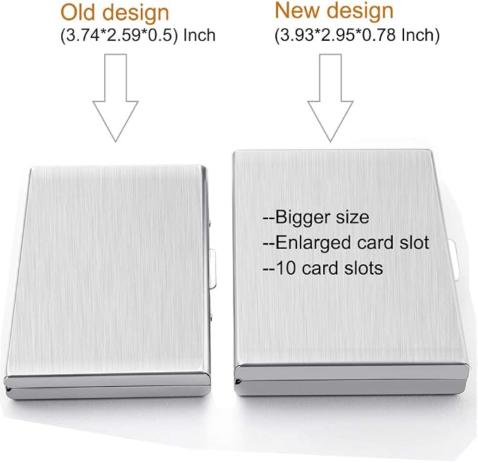 RFID Credit Card Holder Protector Metal Credit Card Wallet Business Card Holder for Men Women Gift Box Package (Silver) - Image 6