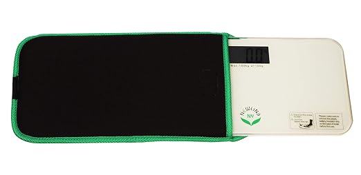 NewlineNY White Mini Bathroom Scale with Travel Protection Case SBB0722M-WH + NYMSS101BG - Image 6