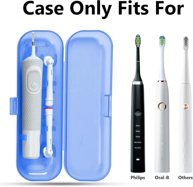 Newly upgraded toothbrush travel case, suitable for Oral-B/Oral-B Pro/Philips Sonicare/Aquasonic toothbrush, travel electric toothbrush box (blue) - Image 2