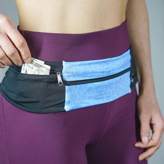 3 Pocket Adjustable Running Belt Waist Pack, Fanny Pack For Working Out With Sweat Resistant Backing, Holds All iPhone Models - Image 7