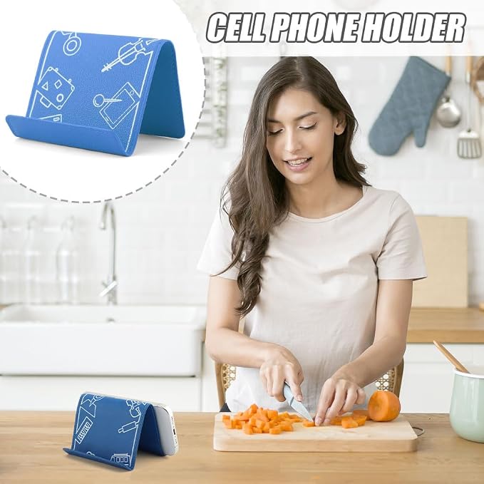 Airplane Phone Holder Flexible Flight Cell Phone Holder and Flexible Tablet Stand Airplane Travel Essential Accessories for Most Smartphones, Tablets(Color:Blue) - Image 4