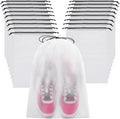 Vorspack Shoe Bags for Travel, 20 Pcs, Transparent, Drawstring, Large | Clear, Shoe Organizer, With Rope, Travel Essentials, For Men Women by Vorspack
