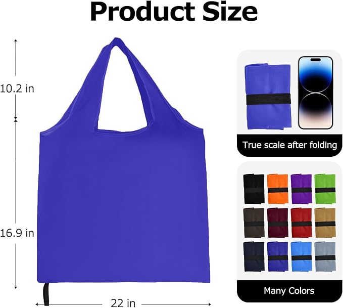 Foldable Shopping Bag, Reusable Grocery Bag Holder, Tote Bags - Image 3