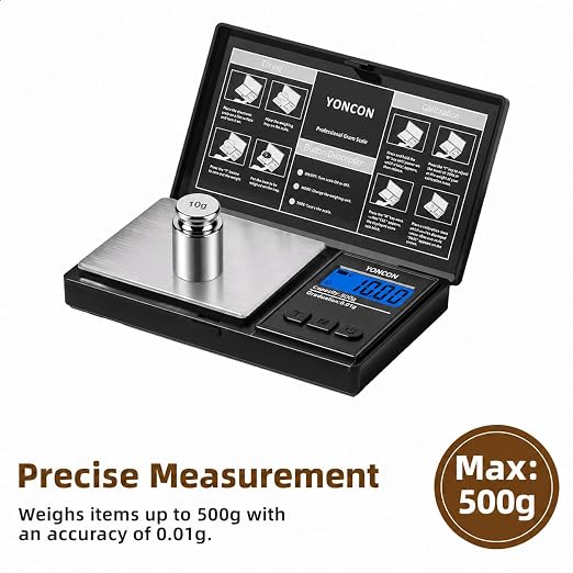 Gram Scale- 500g Ultra-Precise Digital Scale .01 Gram Accuracy for Jewelry, Diamonds, Gold & Silver, Portable Pocket Scale with LCD Display, Tare Function - Perfect for Jewelers & Collectors - Image 3