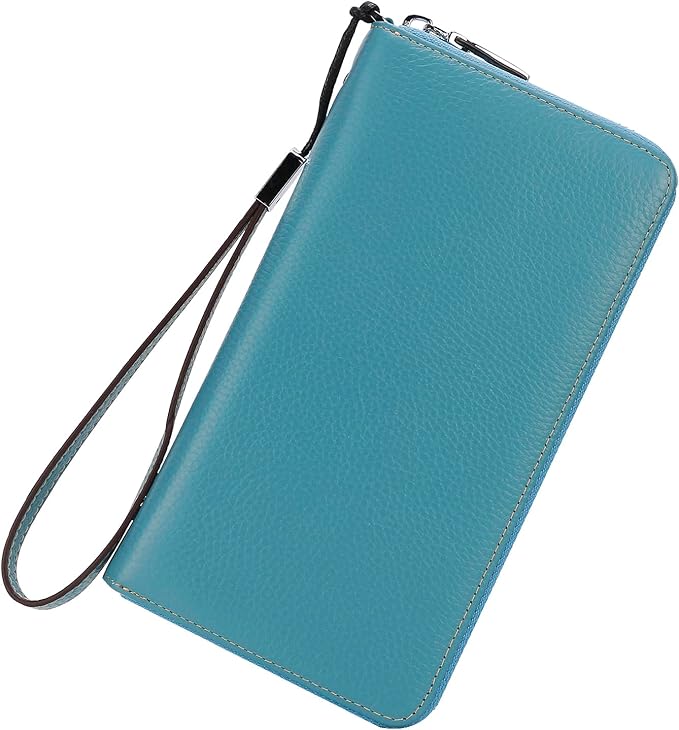 Small Compact Women Wallet RFID Blocking Genuine Leather Bifold Purse with ID Windows by Lavemi
