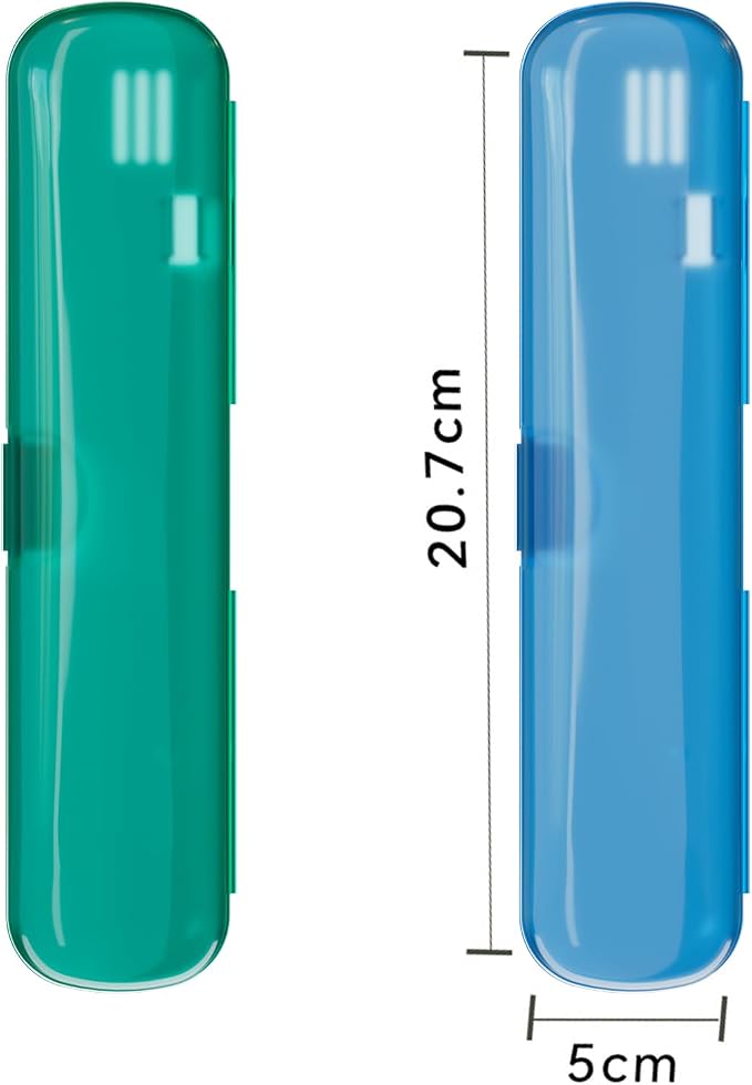 2 Packs Breathable Toothbrush Travel Case, Travel Tongue Scraper Case | Compact Portable Toothbrush Travel Holders for Business Trips, Vacation, Camping, Cruise, Sleepovers, Travel, Gym, Office - Image 8
