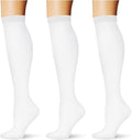 (3 pairs) Compression Socks 20-30 mmHg Long Knee High Socks for Women Men Support Athletic Travel Daily Wear by Saniripple