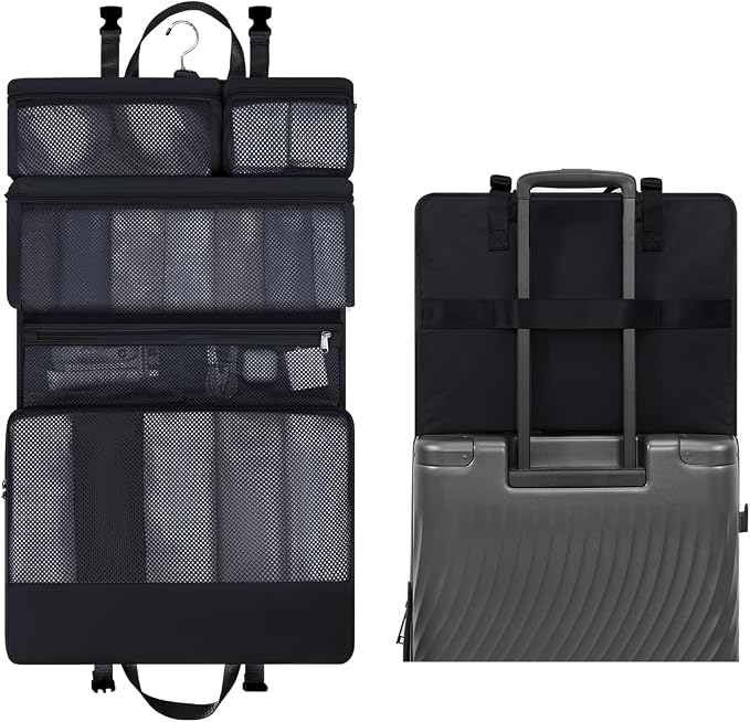 ECOHUB Hanging Travel Closet Portable Luggage Organizer Packing Bag,Black by ECOHUB