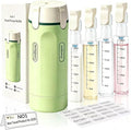 4 in 1 Travel Dispenser Bottle, 4 Pack 30ML Travel Bottles for Toiletries, 4 in 1 Travel Dispenser with Label, Leakproof & TSA Approved Portable Containers for Shampoo Lotion Conditioner Cream by CLRDZN