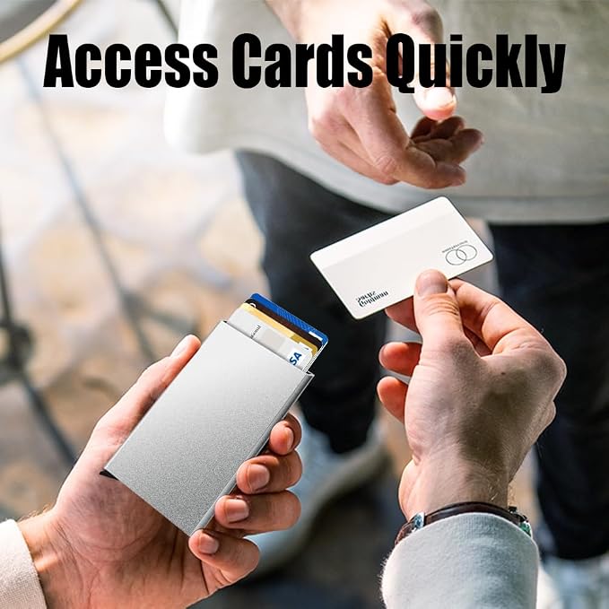 FurArt Slim Minimalist Wallet RFID Credit Card Holder for Men | slim minimalist compact rfid id window thin - Image 5