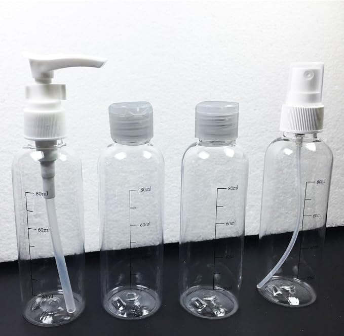 Clear Travel Toiletry Bag TSA Approved Toiletry Cosmetic Bags Men Women & Travel Bottles set for Toiletries TSA Approved Travel Bottle 3.4 oz Leak Proof Refillable & Travel Containers for Toiletries - Image 6