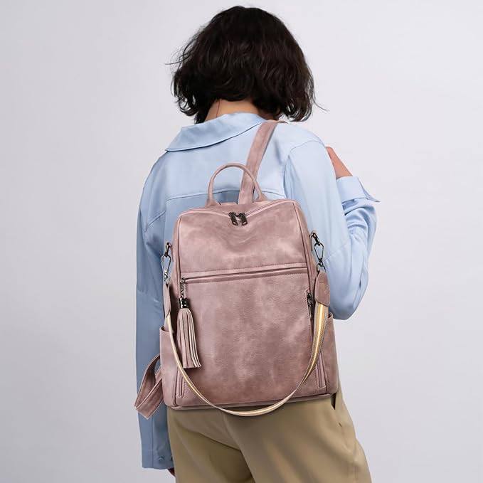 GAEKEAO Backpack Purse for Women PU Leather Anti-theft Backpack Ladies Convertible Large Travel Designer Fashion Shoulder Bag - Image 2